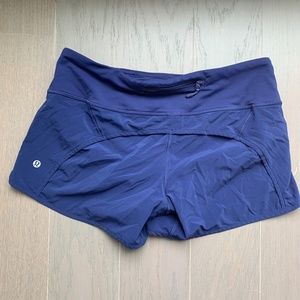 Lululemon Run Times short navy blue running shorts EUC Size 6